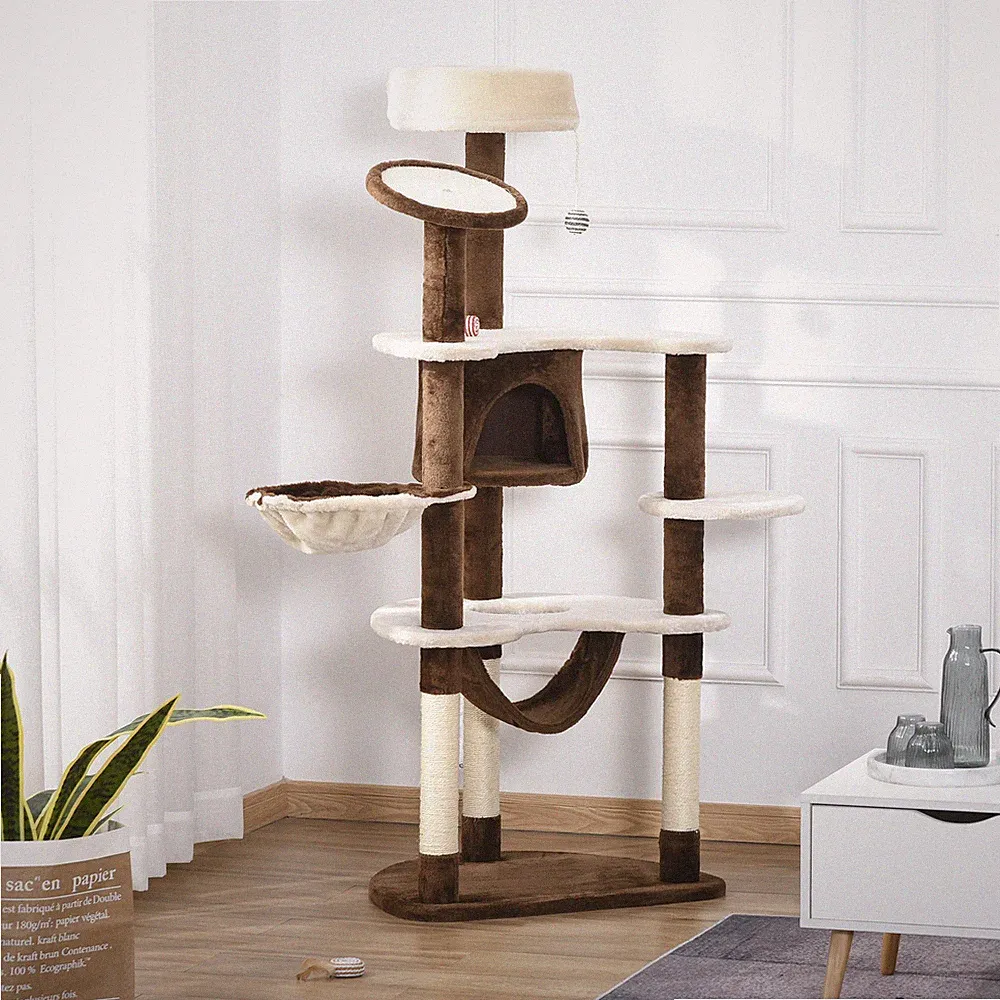 PawHut Kratzbaum Katzenbaum Katzenkratzbaum Kletterbaum Spielbaum Kratzbrett