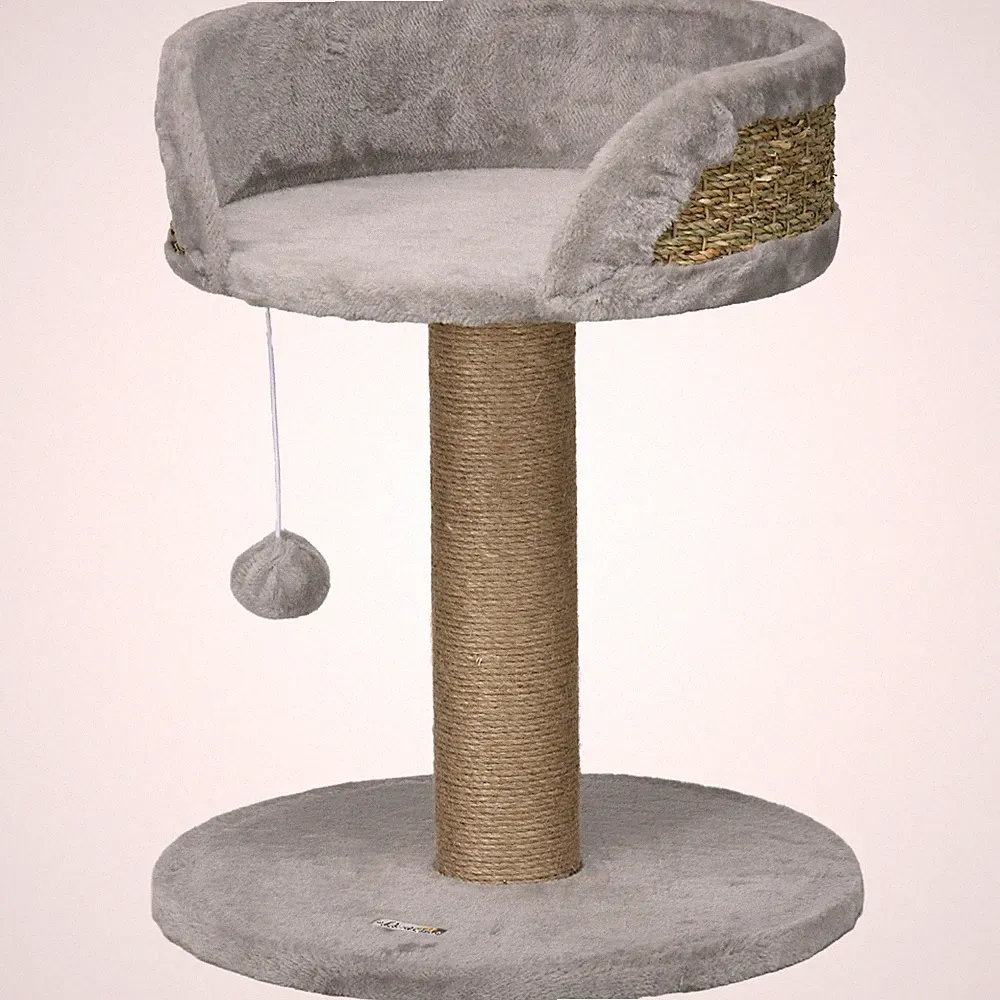 PawHut Kratzbaum klein, 49 cm Katzenbaum, Katzenkratzbaum mit Spielball Katzen