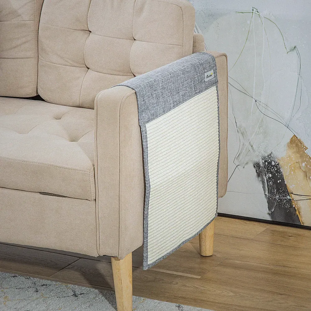 PawHut Kratze Brett Kratzbaum Katzenspielzeug Sisal Polyester Grau