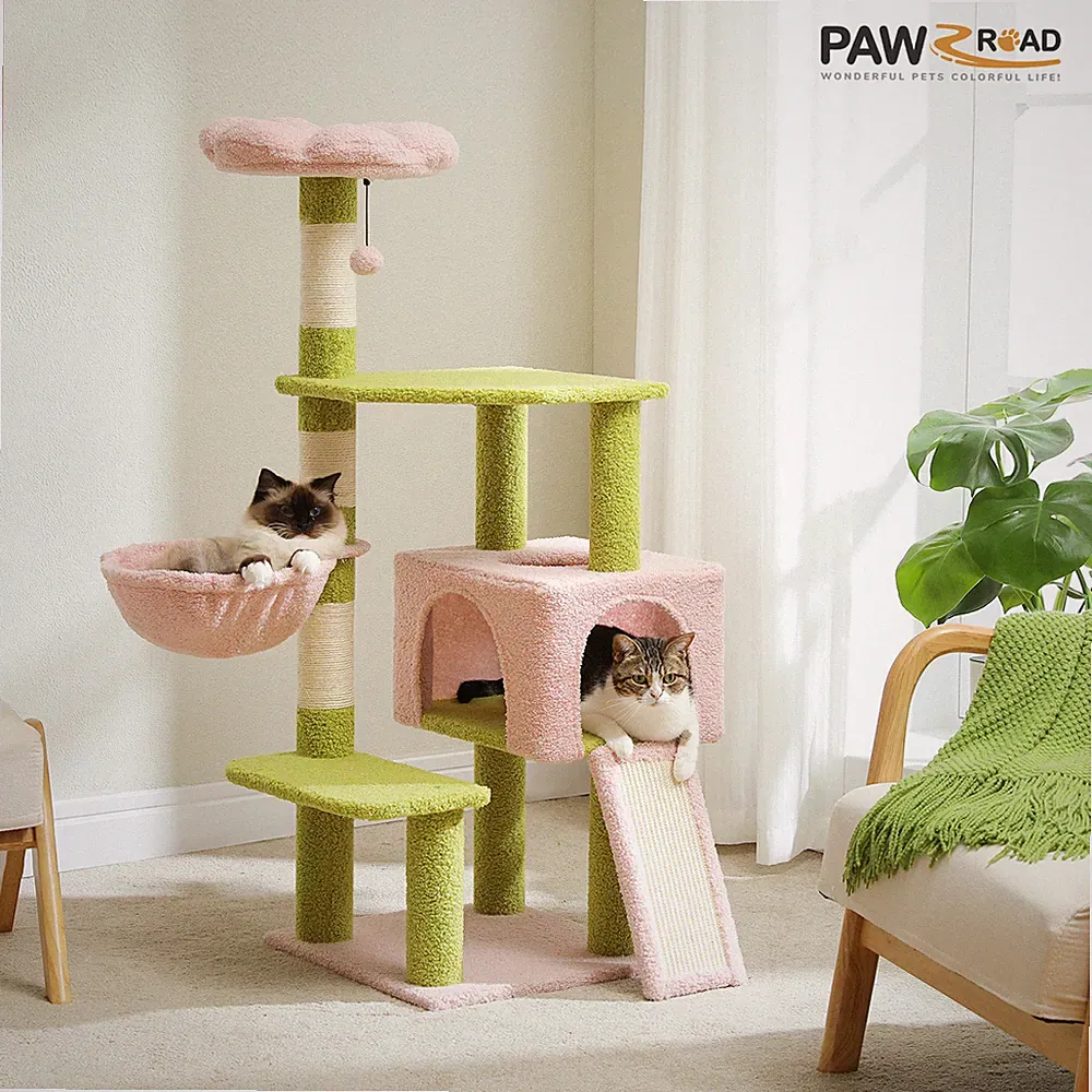 PAWZ Road Kratzbaum Blumen Katzenkratzbaum Sisal Katzenbaum Spielbaum für Katzen