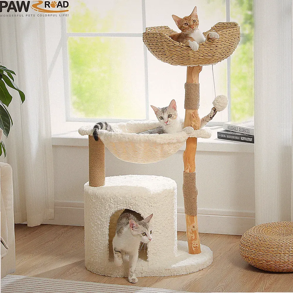PAWZ Road Kratzbaum Holz Katzenkratzbaum Katzenbaum Spielbaum für Katzen 102 cm