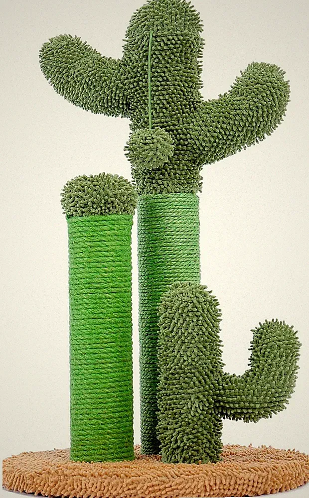 PAWZ Road Kratzbaum Kaktus kreatives Katzenbaum-Design 3 Pfosten in 1 Set Katzen