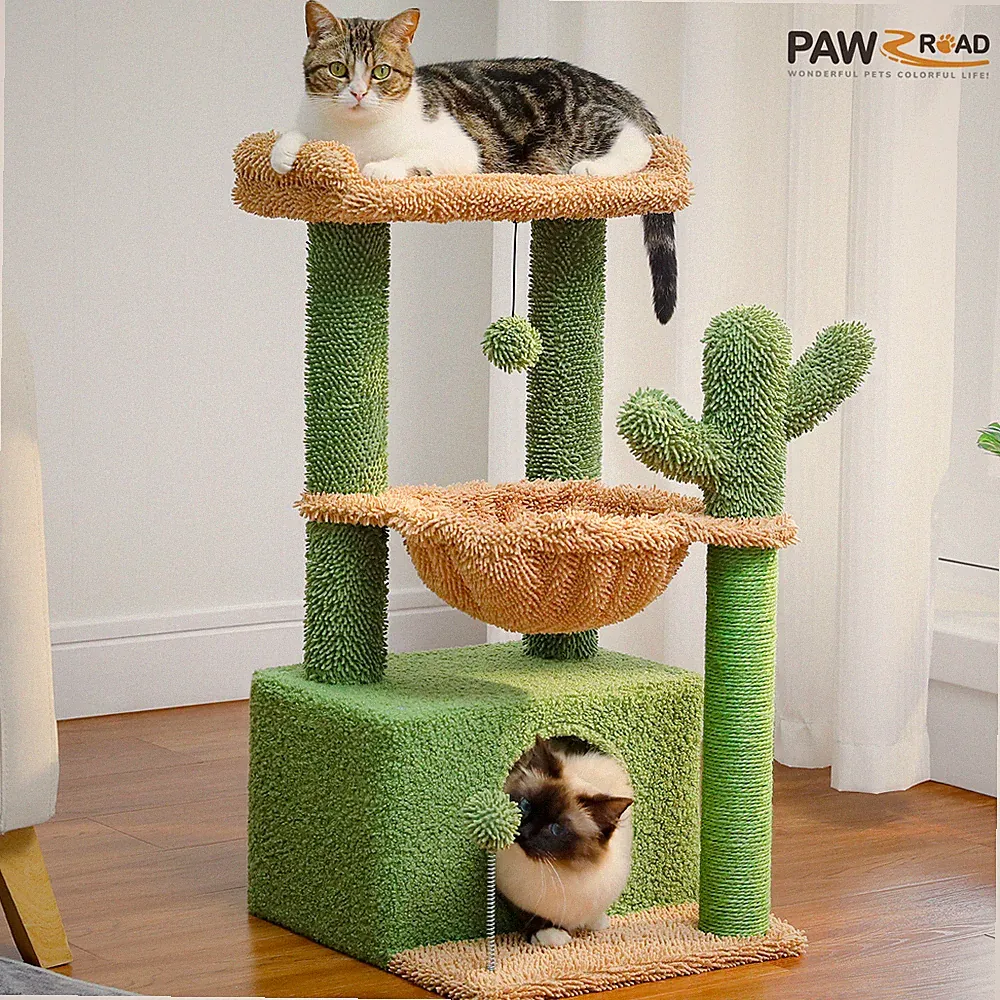 PAWZ Road Kratzbaum Katzenkratzbaum Katzenbaum Sisal Kletterbaum für Katzen 80cm