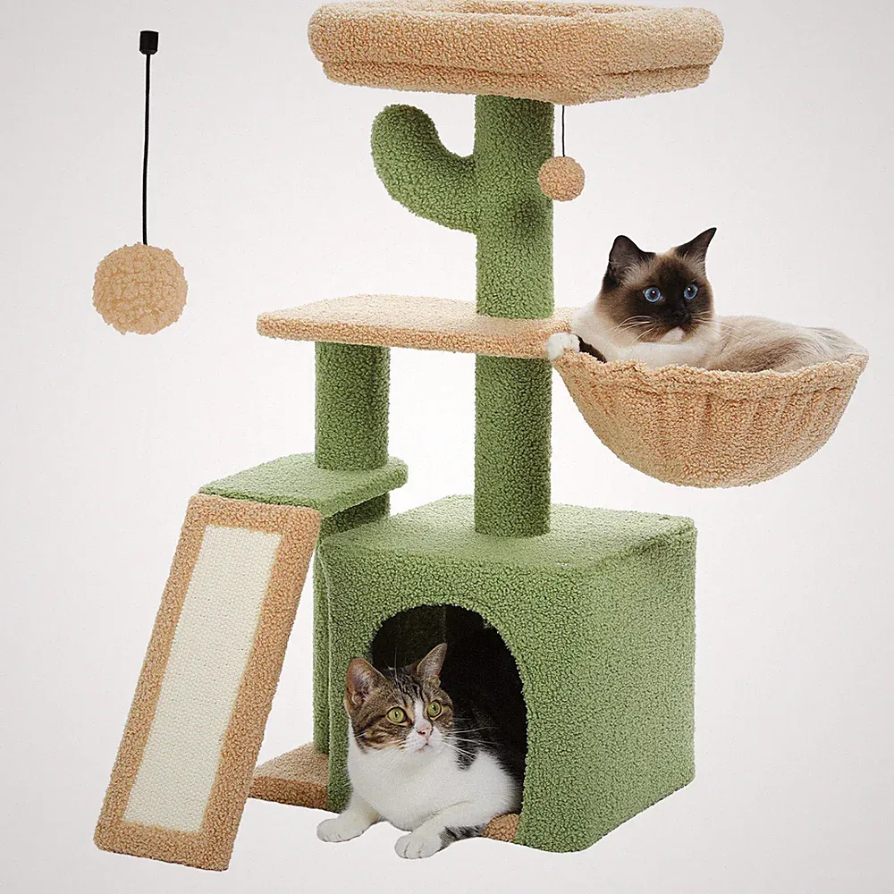 PAWZ Road Kratzbaum Klein Katzenbaum Sisal Katzenkratzbaum Stabil Spielbaum 80cm
