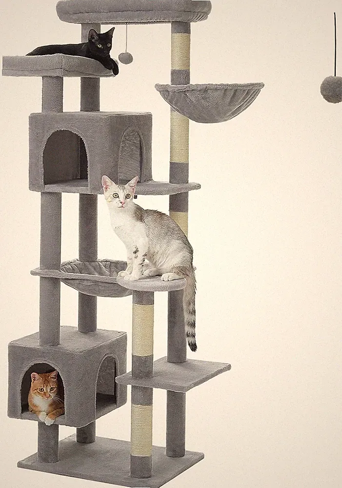 PAWZ Road Kratzbaum XXL Große Katzen Katzenbaum Katzenkratzbaum Spielbaum 175 cm
