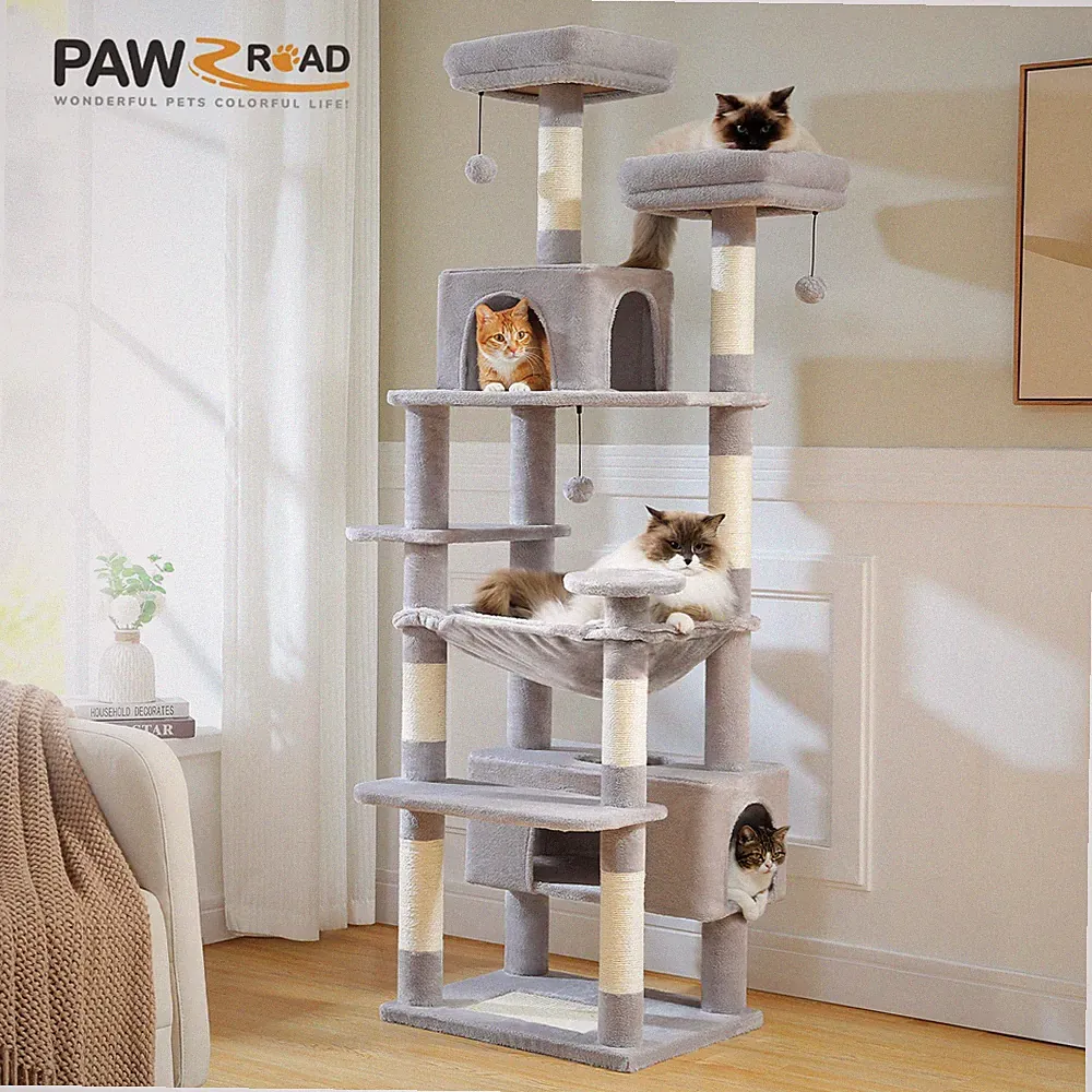 PAWZ Road Kratzbaum XXL Große Katzen Klein Stabil Katzenbaum Sisal Kletterbaum