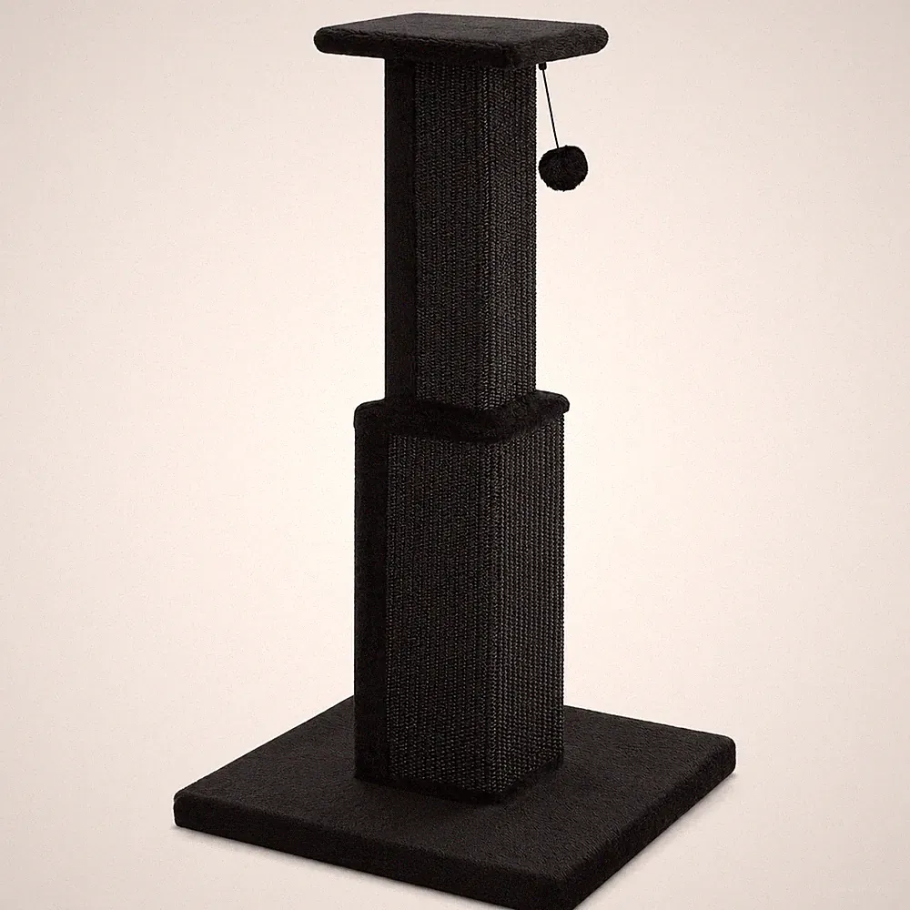 PAWZ Road Kratzsäule 82 cm Schwarz Sisal Kratzbaum für große Katzen WJ0275