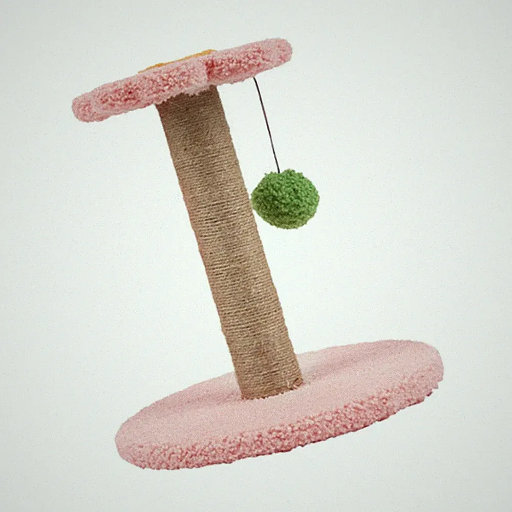 Pet Cat Scratch Post Scratcher Interaktives Spielzeug mit Ball Scratch Pad
