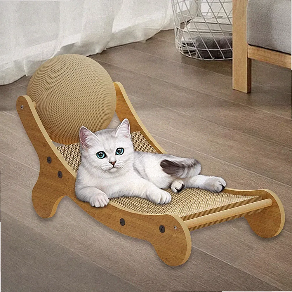 Pet Cats Scratcher Lounge Bed Katzenkratzbrett zum Spielen mit Kätzchen