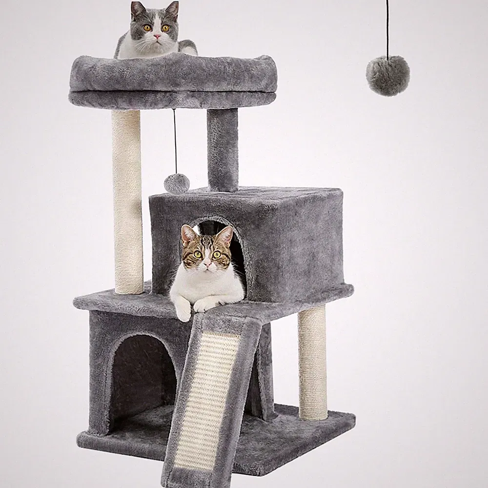 PETEPELA Kratzbaum für Katzen – Stabile Konstruktion und interaktives Spielzeug
