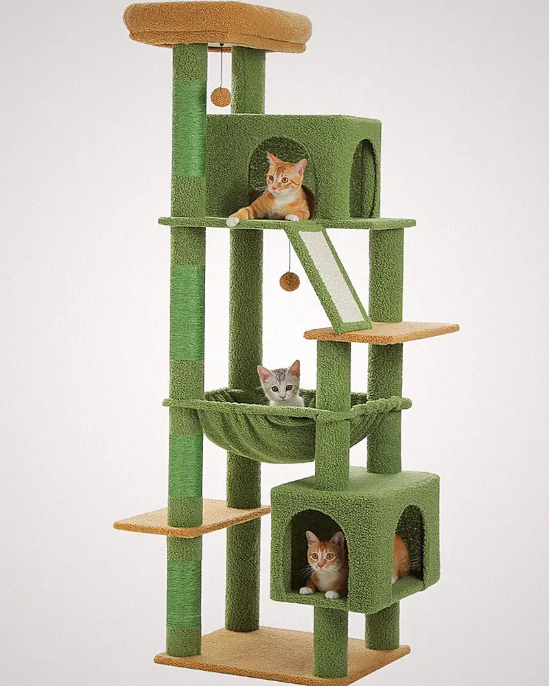 PETEPELA Kratzbaum Große Katzen Katzenbaum Kletterbaum Katzenkratzbaum XXL 180cm