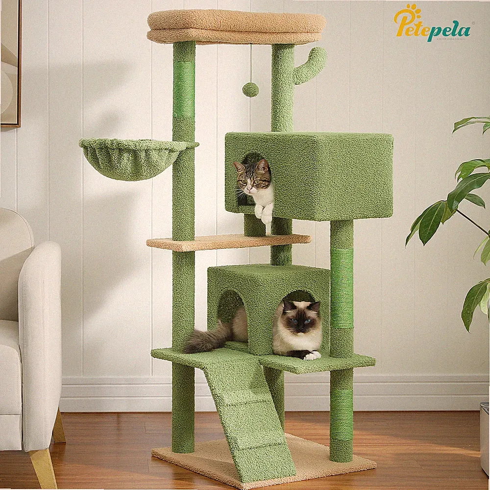PETEPELA Kratzbaum Große Katzen Katzenbaum XXL Katzenkratzbaum Kletterbaum 143cm