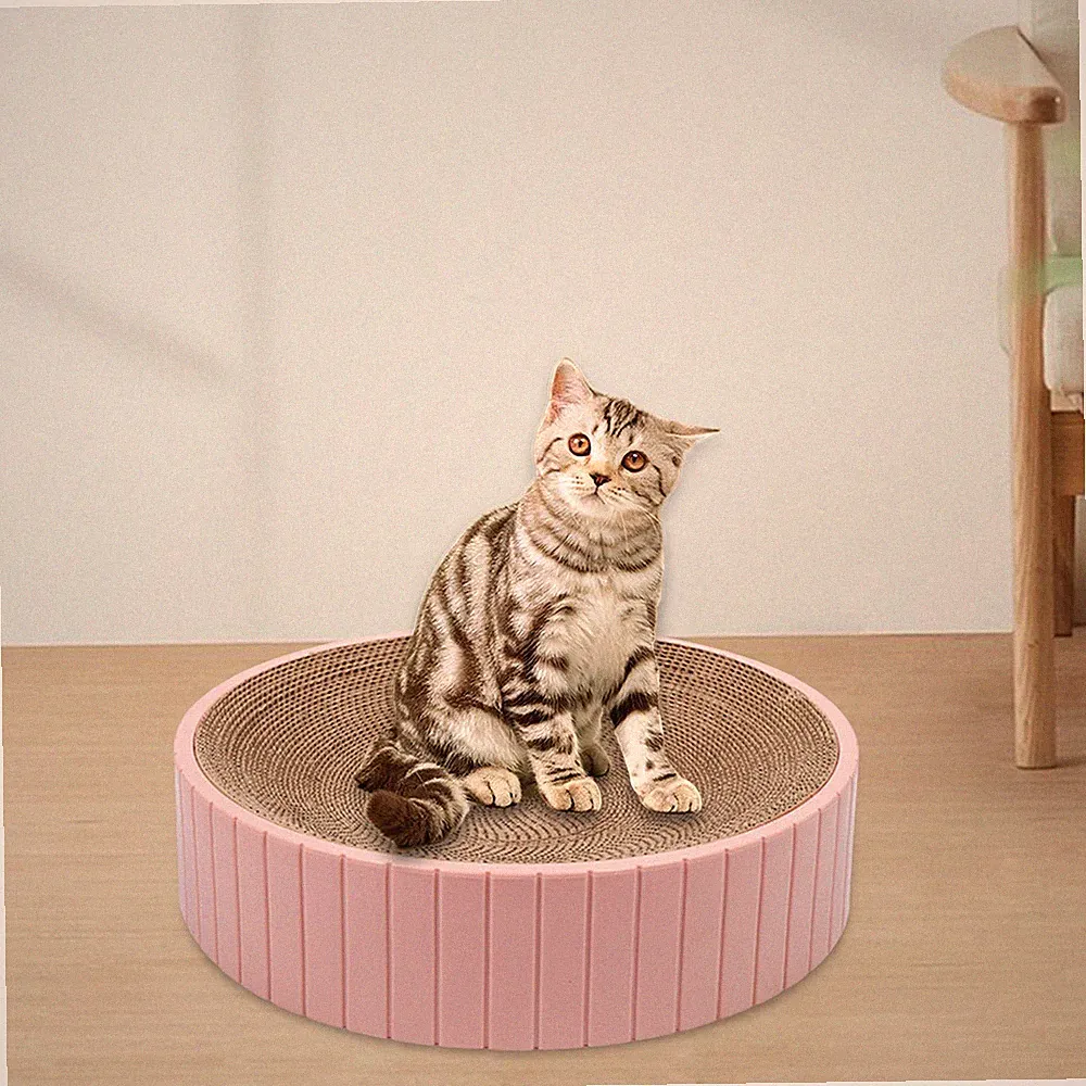 Rundes Katzenkratzbett Abnehmbarer Kratzbaum Katzenkratzkissen für Katze
