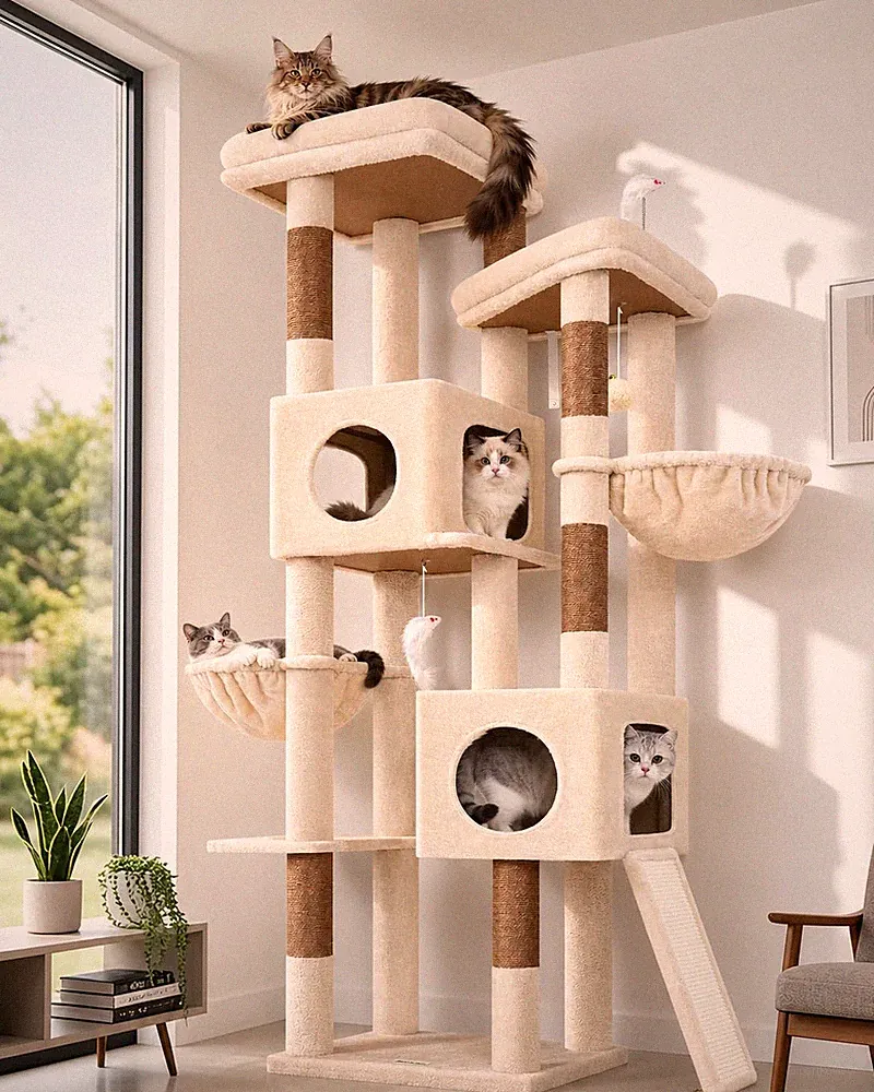 kratzbaum katze breit