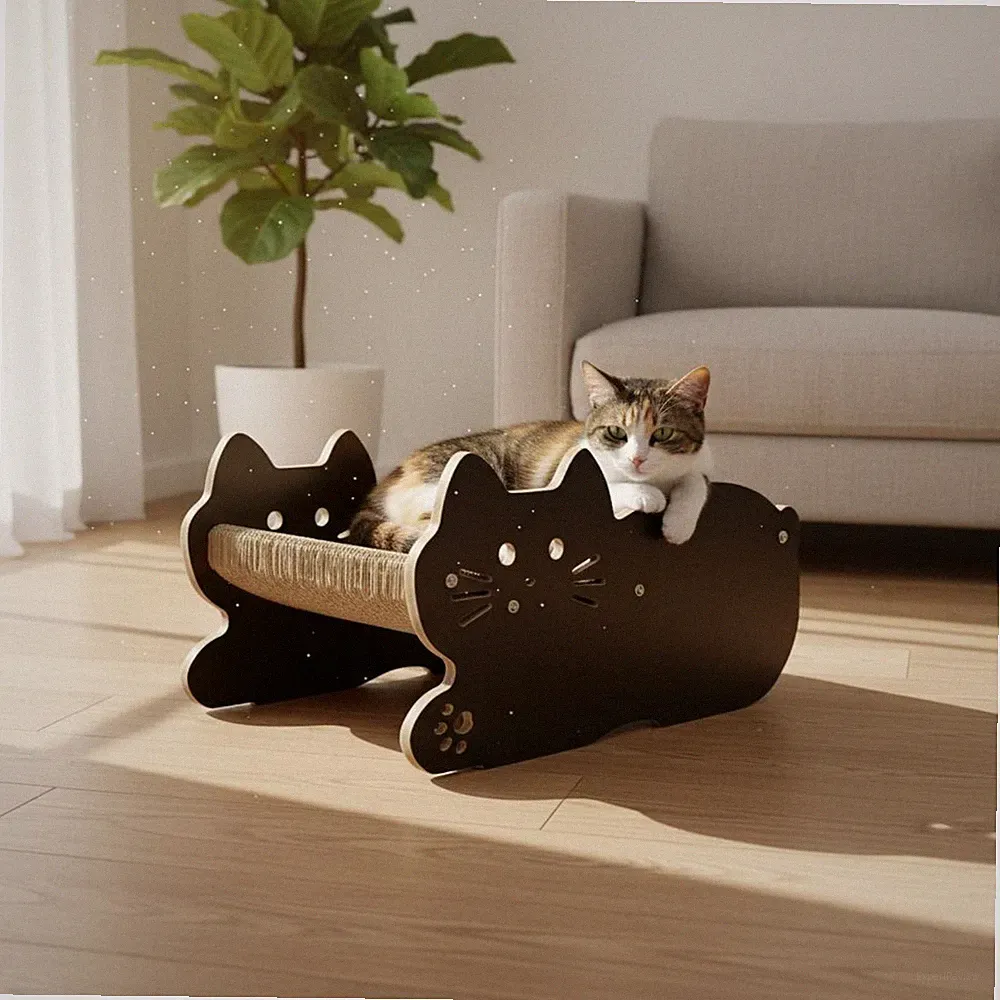 Sisal-Katzenbett langlebig Katzenkratzbrett kratzfest für Innenbereich