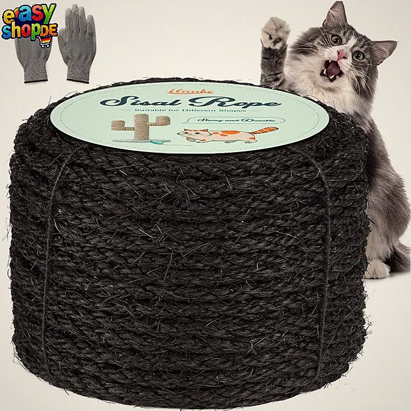 Sisalseil 60M 8mm Natur für Kratzbäume Katzen Zubehör Basteln Haushalt