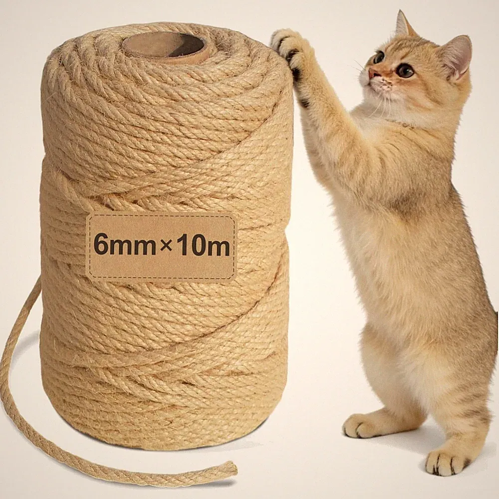 SisALSEIL für Kratzbäume Basteln 6mm 10m Naturbraun Jute Katzen Kratzbaum