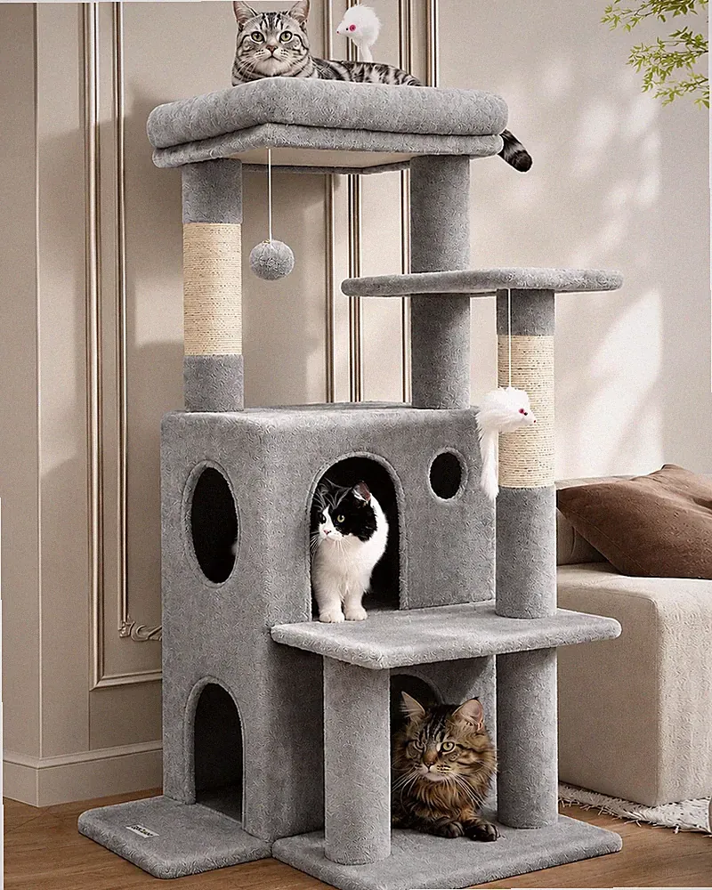 Stabiler 127cm Kratzbaum für große Katzen und Senioren von Globlazer Modell FC50