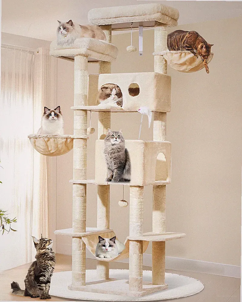 Taoqimiao 193CM Kratzbaum Groß XXL, Katzenbaum Katzenbaum Grosse Katzen Stabil K