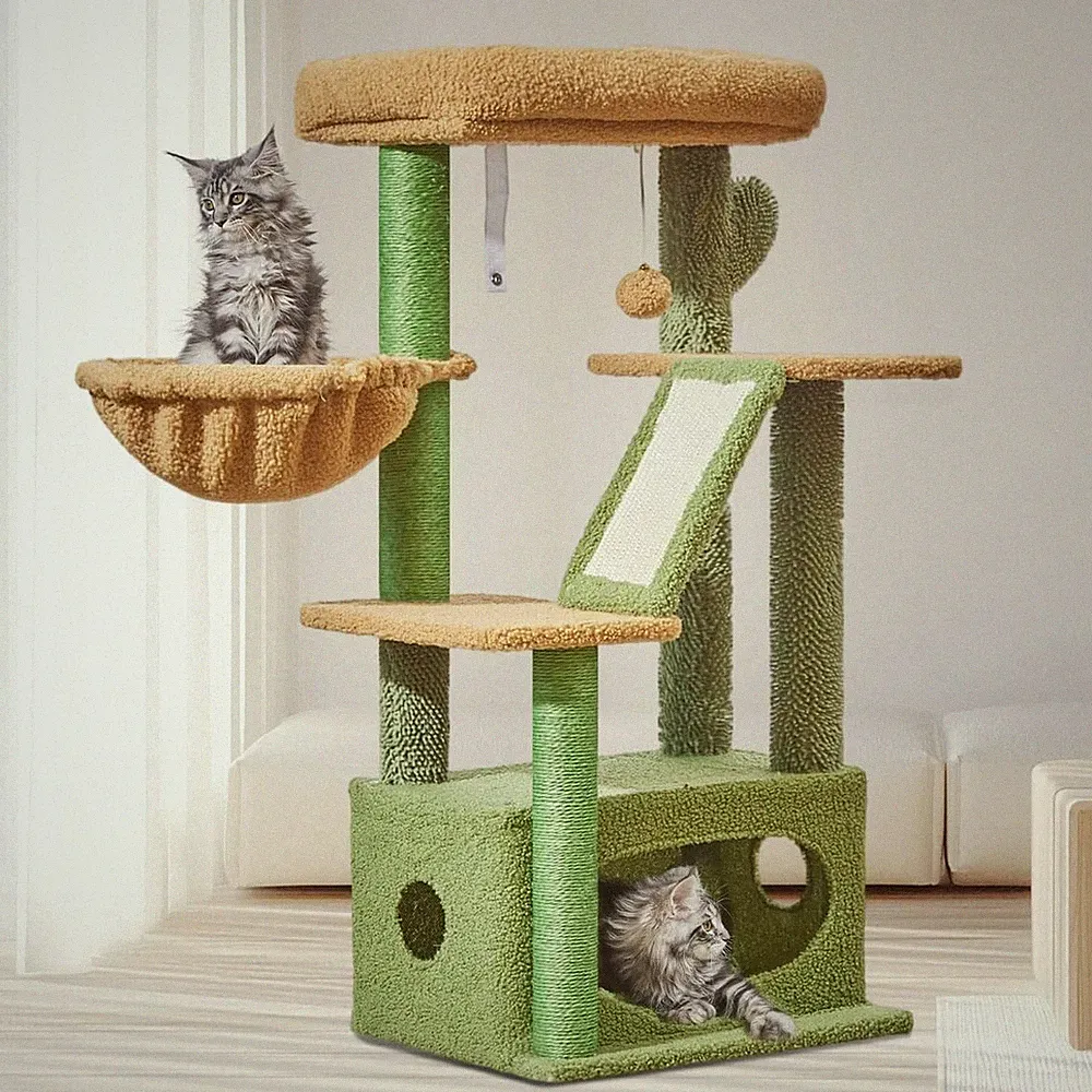 Taoqimiao Kratzbaum, 98cm Katzenbaum Für Wohnungskatzen, Kätzchen MS029ST