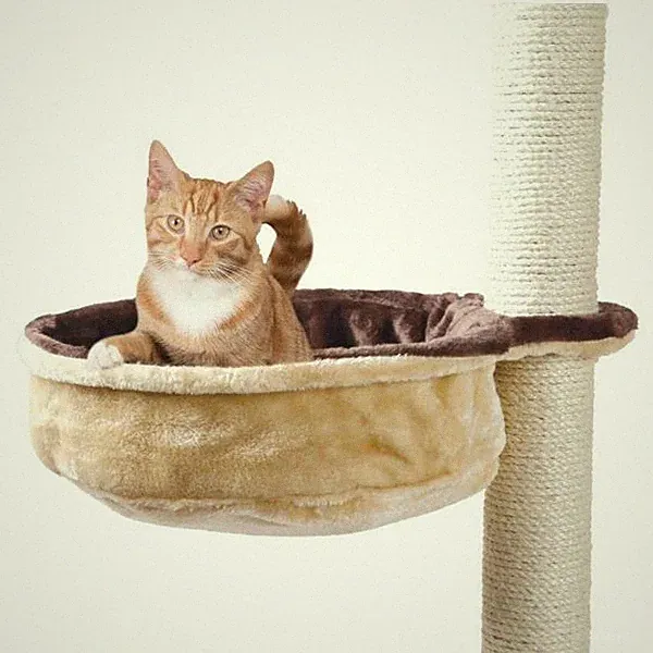 Trixie Hängematte Kuschelsack - Plüsch Katzenbett Aufsatz für Kratzbäume - 38 cm
