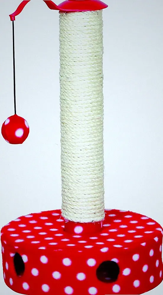 Trixie Katzenkratzbaum - rote und weiße Punkte - 27 x 45 cm