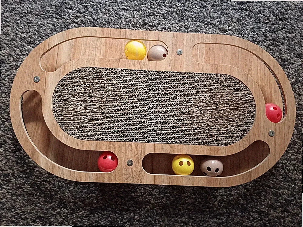 Trixie Katzenspielzeug Kratzbaum Katzenzubehör Teaser Bälle Holz Spielzeug