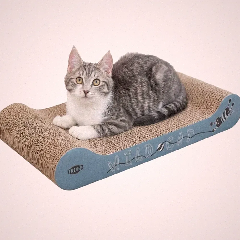 TRIXIE Kratzpappe Wild Cat – Kratzbrett für Katzen aus stabiler Wellpappe