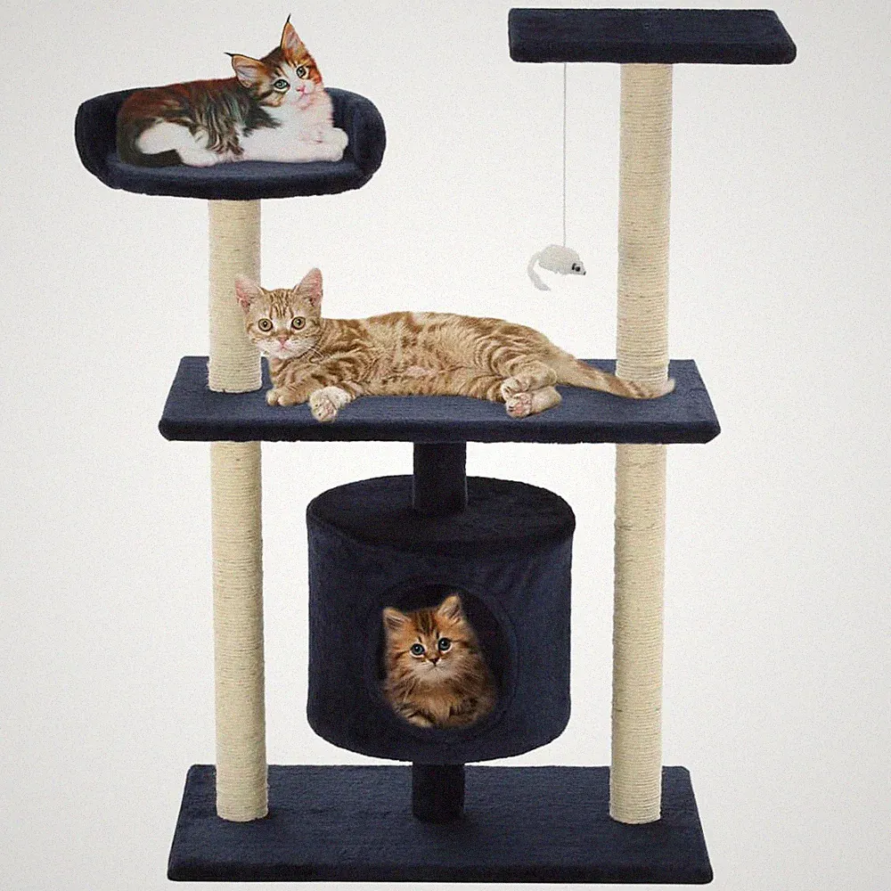 vidaXL Katzen-Kratzbaum Sisal 95 cm Grau