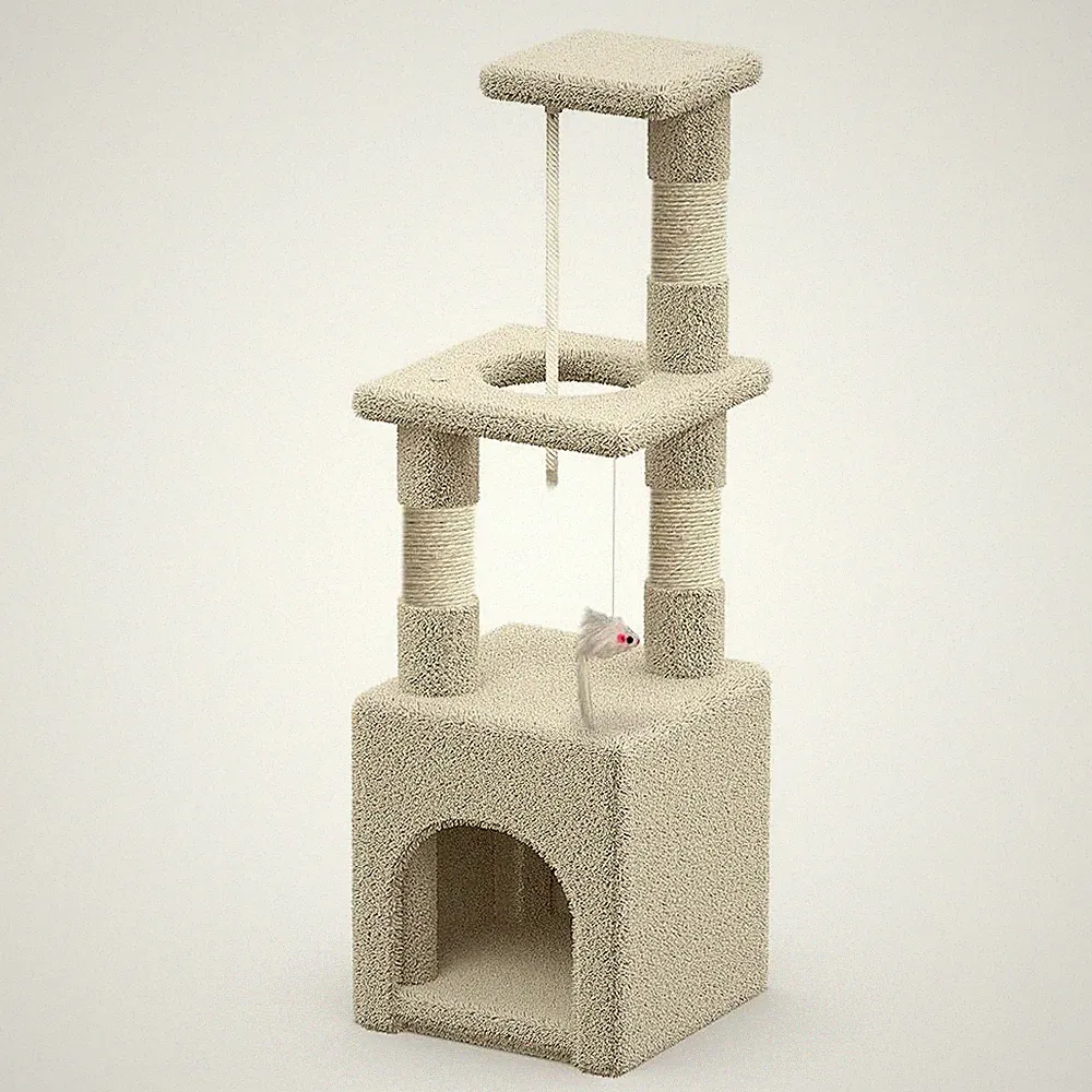 VOUNOT Kratzbaum Turm 88 cm Katzeneigentumswohnung mit Kratzbaum mehrstufig Katze