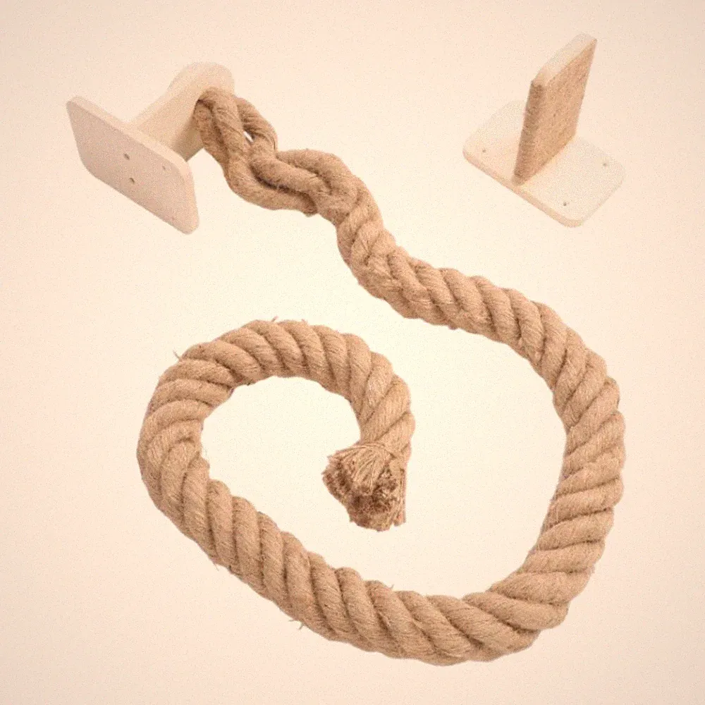 Wandhalterung Kratzbaum mit Kletterseil für Kätzchen flexible Sprungplattform