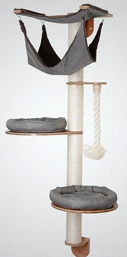 Wandkratzbaum Dolomit 2.0 Tofana Katzen Kratzbaum mit Hängematte Kletterbaum