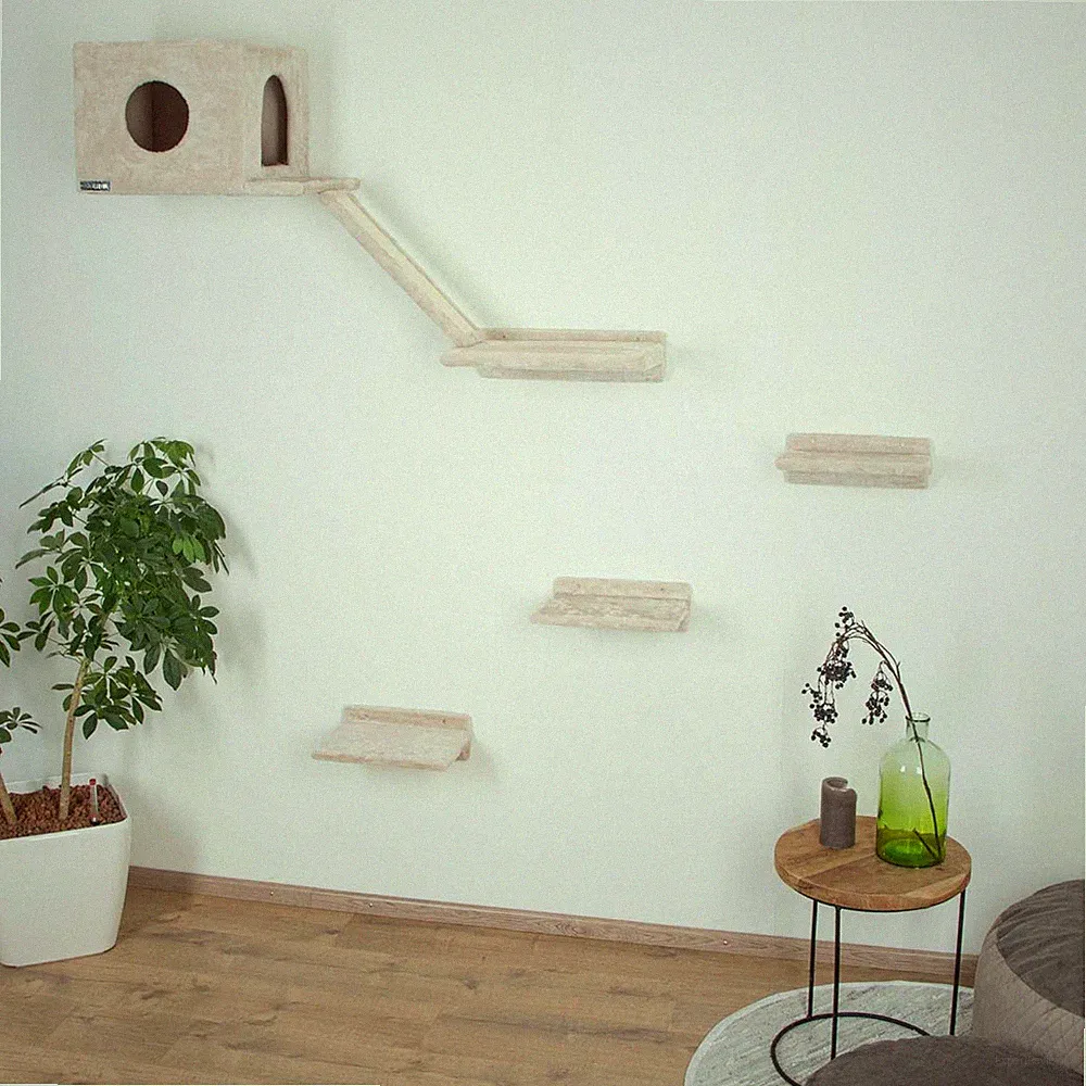 Wandkratzbaum Kletterwand Montblanc Höhle Katzenmöbel Kratzbaum Kratzbrett Sisal