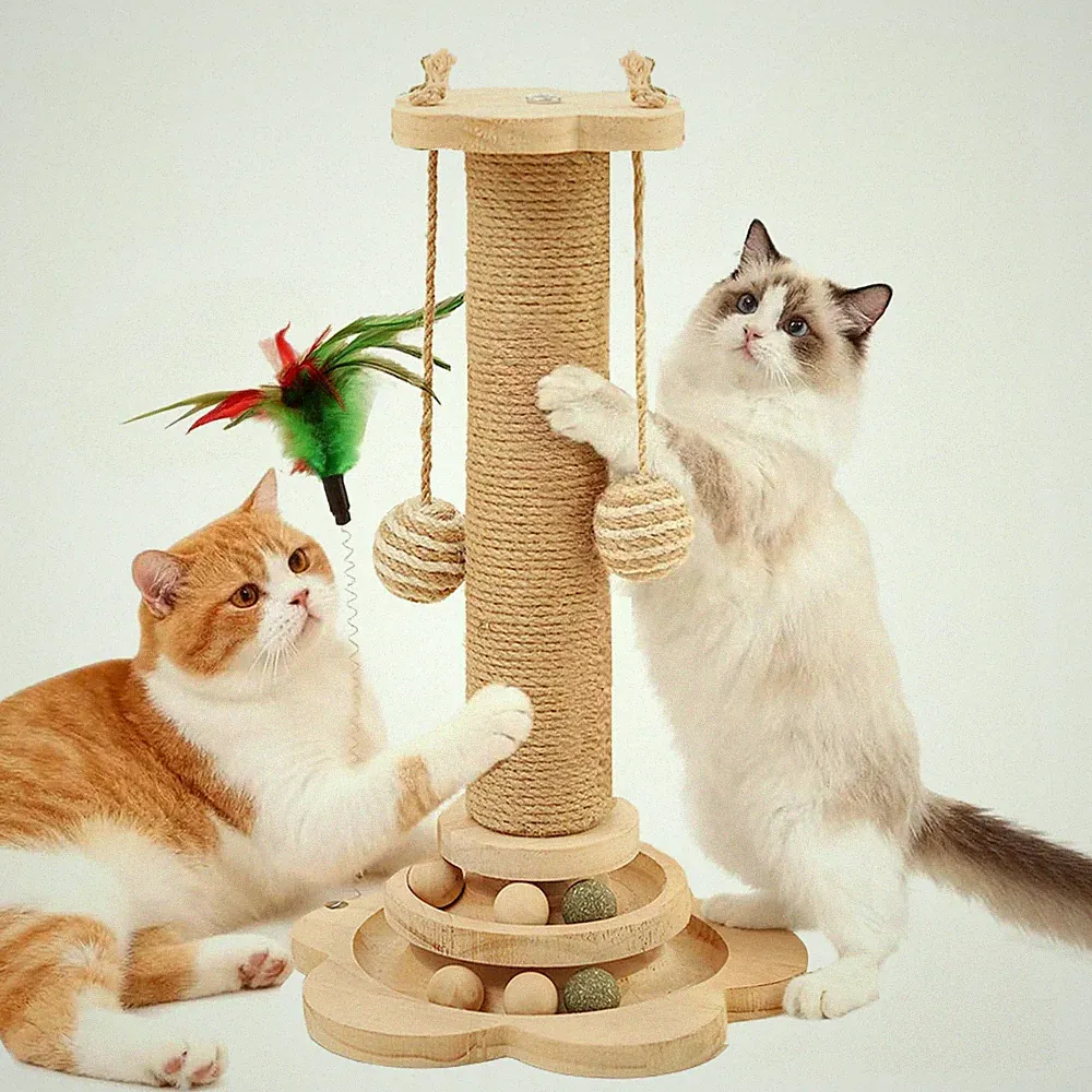 Xeticey Katzenkratzbaum Kratzstange für Indoor Katzen Baum Turm Kätzchen