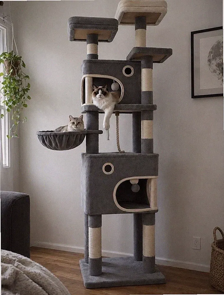 XXL Kratzbaum 180cm - stabil & ideal für mehrere Katzen
