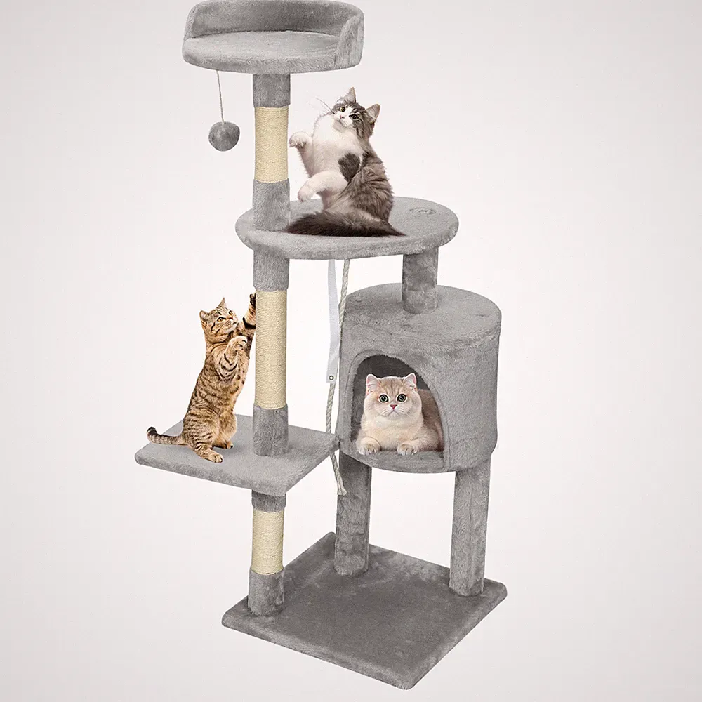 XXL Kratzbaum Große Katzen Kletterbaum Katzenbaum Katzenkratzbaum Stabil 112 cm