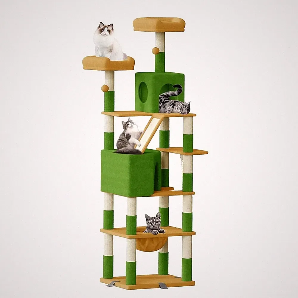 XXXL 208CM Kratzbaum Katzen Kletterbaum Katzenkratzbaum Spielbaum Katzenbaum