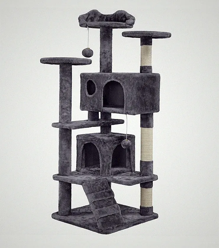Yaheetech Kratzbaum XXL Katzenbaum Katzen Kletterbaum 138cm Katzenkratzbaum