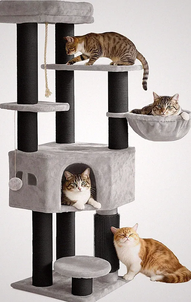 YITAHOME Kratzbaum, Katzenkratzbaum, Für Große Katze, Katzenbaum, Katzenbürsten