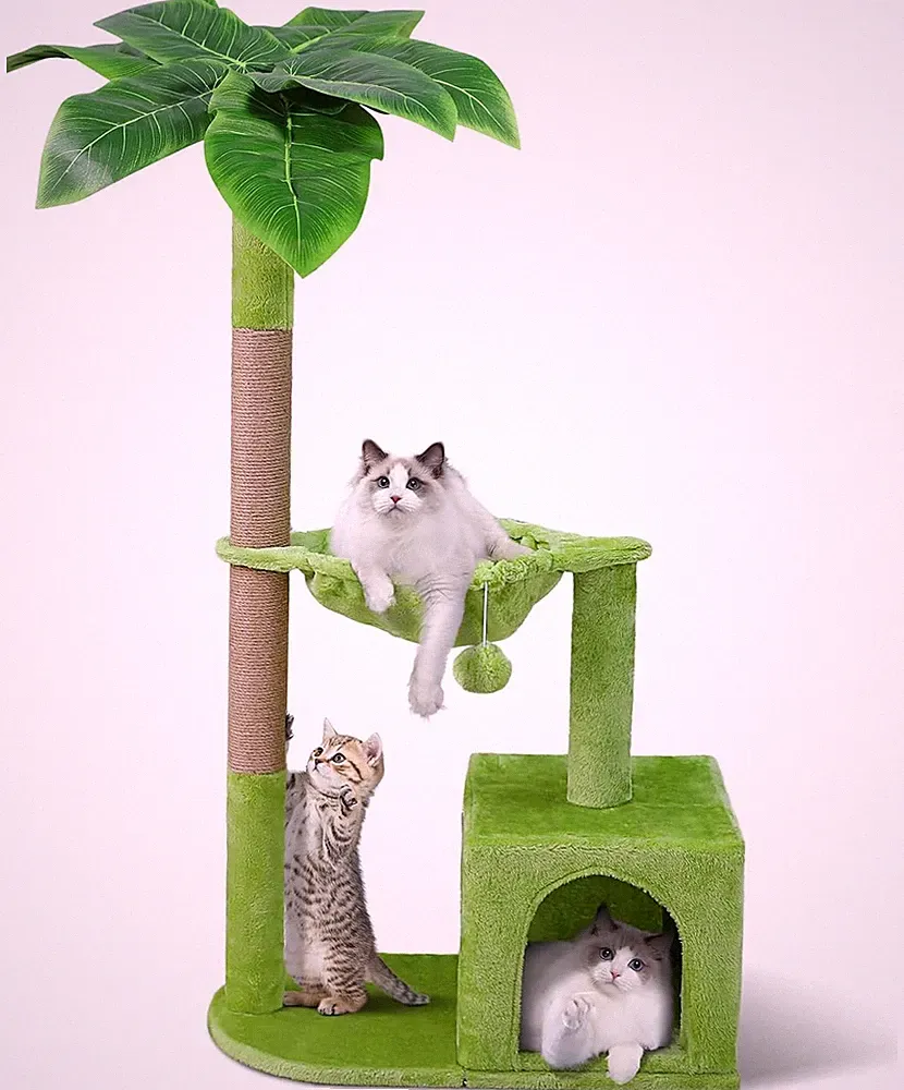 Zvonema Kratzbaum, Katzenbaum 110 Cm Hoch, Stabiler Katzenbaum Kletterbaum, Hoch